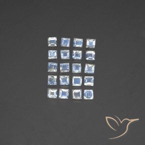 2.60ctw 天然 蓝白色 彩虹月长石, 正方形, 透明