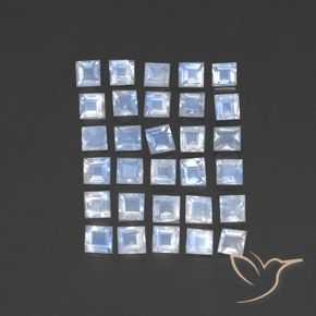 3.31克拉天然彩虹月长石，正方形，透明