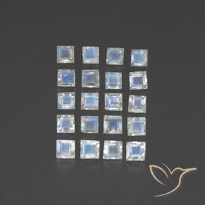 2.53克拉天然彩虹月长石，正方形，透明