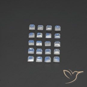 2.88克拉天然彩虹月长石，正方形，透明