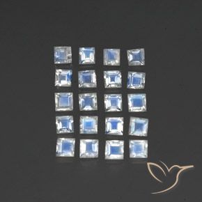 2.15克拉天然彩虹月长石，正方形，透明