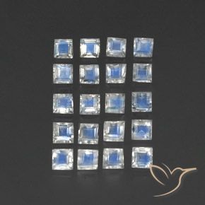 3.34克拉天然彩虹月长石，正方形，透明