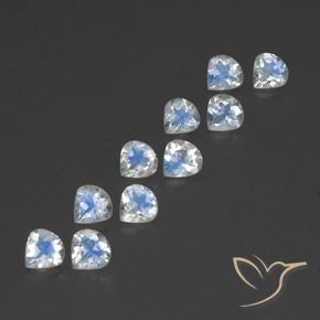 3.31克拉天然彩虹月长石，梨形，透明