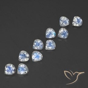 3.48克拉天然彩虹月长石，梨形，透明