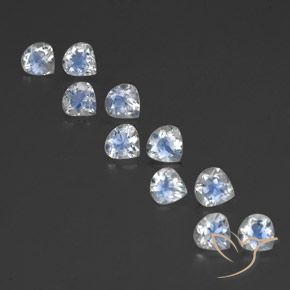 3.77克拉天然彩虹月长石，梨形，透明