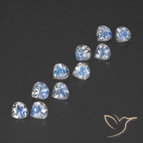 3.81克拉天然彩虹月长石，梨形，透明