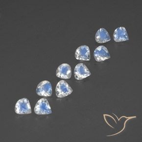3.18克拉天然彩虹月长石，梨形，透明