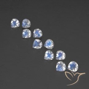 3.48克拉天然彩虹月长石，梨形，透明