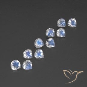 3.48克拉天然彩虹月长石，梨形，透明