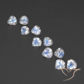 3.78克拉天然彩虹月长石，梨形，透明