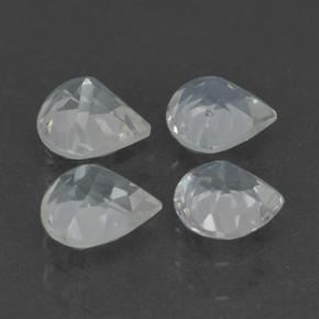1.45天然白色彩虹月光石，梨形，5.2×5毫米，透明