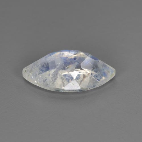 1.85克拉天然白色彩虹月光石，马眼形，11.7×6.3毫米，透明