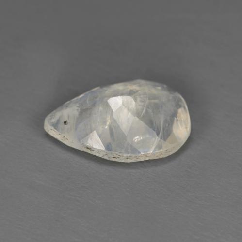 1.49克拉天然白色彩虹月光石，梨形，9.9×6.9毫米，半透明