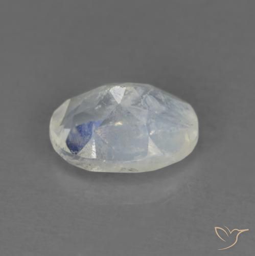 0.91克拉天然彩虹月长石，椭圆形，透明