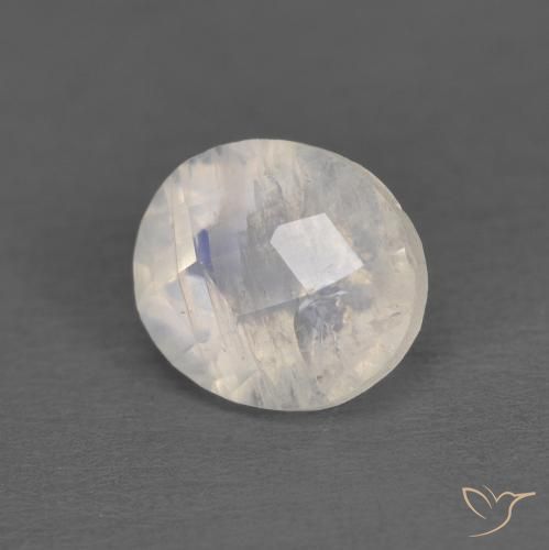 1.21ct 天然 蓝白色 彩虹月长石, 椭圆形, 透明