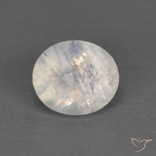 1.21克拉天然彩虹月长石，椭圆形，透明