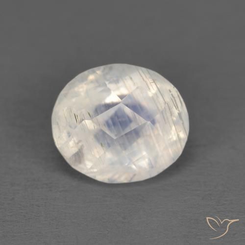 1.25ct 天然 蓝白色 彩虹月长石, 椭圆形, 透明