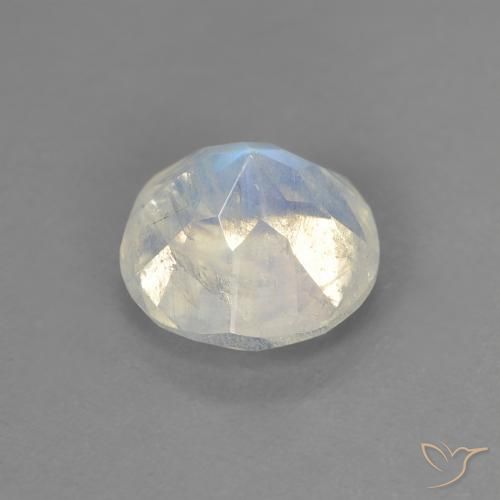1.29克拉天然彩虹月长石，圆形的，透明