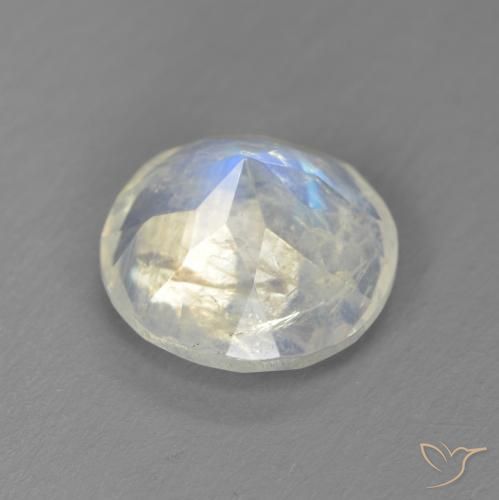 2.49克拉天然彩虹月长石，圆形的，透明