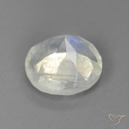2.55克拉天然彩虹月长石，圆形的，透明