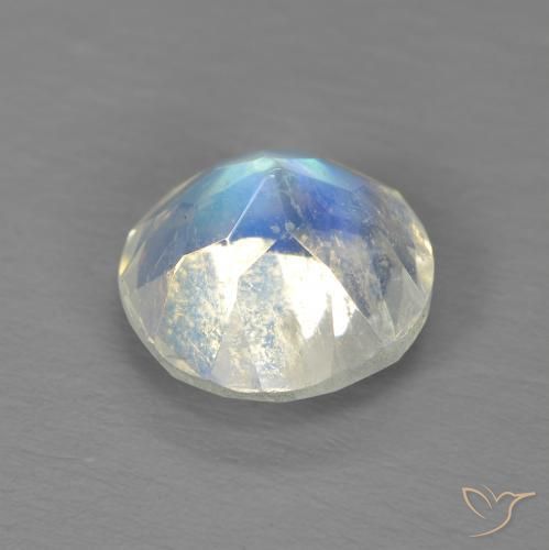 1.86克拉天然彩虹月长石，圆形的，透明