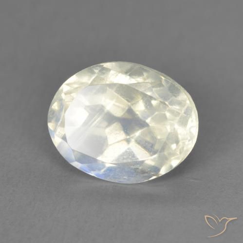 1.90克拉天然彩虹月长石，椭圆形，透明