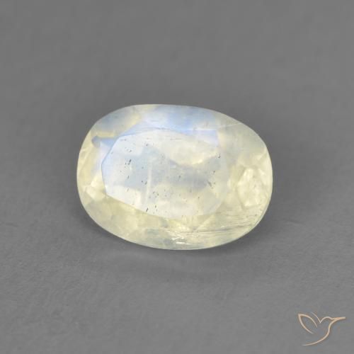 1.25克拉天然彩虹月长石，椭圆形，透明