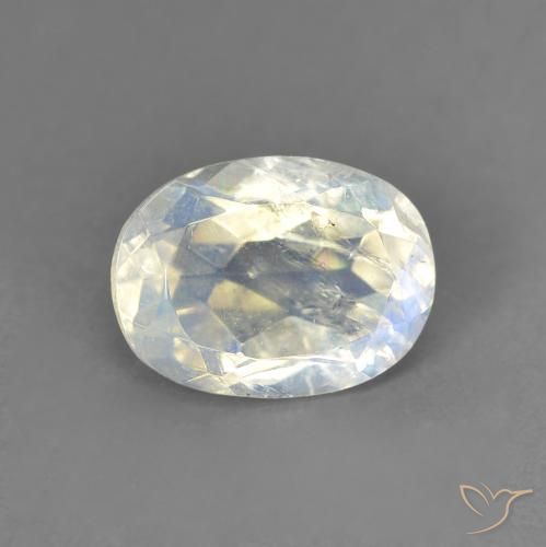 1.33克拉天然彩虹月长石，椭圆形，透明