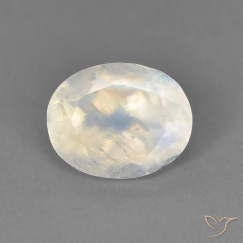 1.90克拉天然彩虹月长石，椭圆形，透明