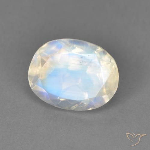2.10克拉天然彩虹月长石，椭圆形，透明