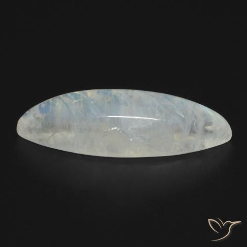 6.60克拉天然彩虹月长石，榄尖形，透明