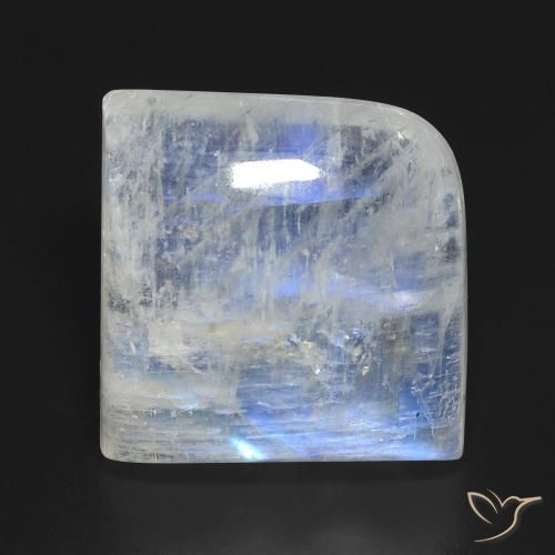 15.23ct 天然 蓝白色 彩虹月长石, 花式切割, 透明