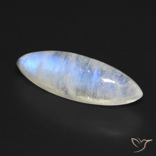 8.52克拉天然彩虹月长石，榄尖形，透明