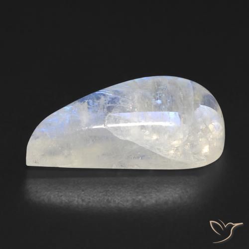 9.10克拉天然彩虹月长石，花式切割，透明