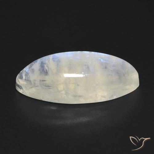 5.97克拉天然彩虹月长石，榄尖形，透明