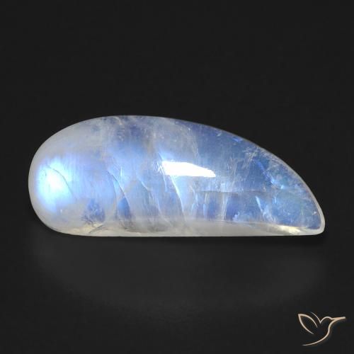 8.00ct 天然 蓝白色 彩虹月长石, 花式切割, 透明