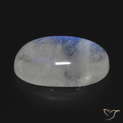 12.73克拉天然彩虹月长石，椭圆形，透明