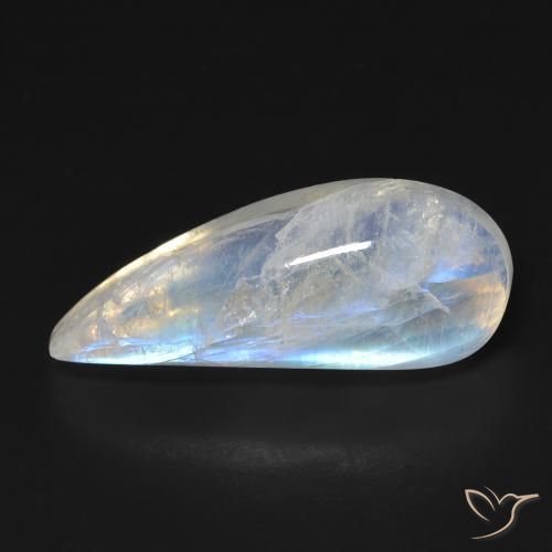 11.93ct 天然 蓝白色 彩虹月长石, 花式切割, 透明