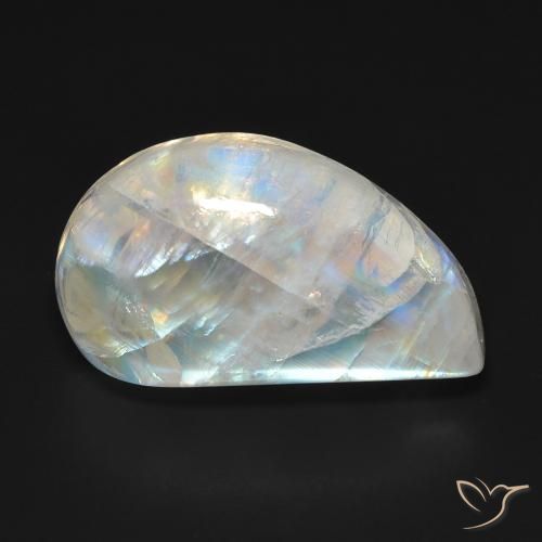 16.69ct 天然 蓝白色 彩虹月长石, 花式切割, 透明