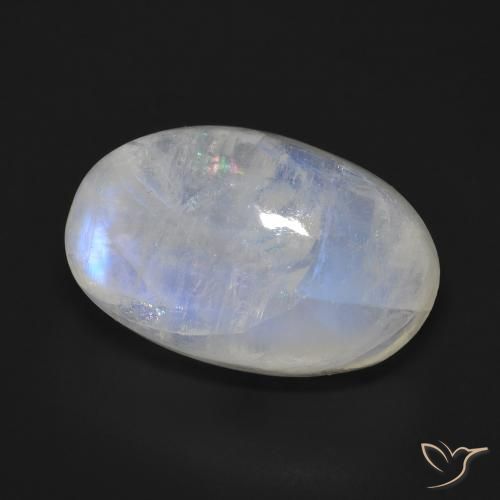 19.49克拉天然彩虹月长石，椭圆形，不透明