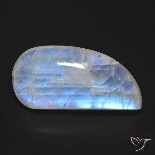 30.49ct 天然 蓝白色 彩虹月长石, 花式切割, 透明
