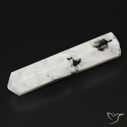 41.23ct 天然 白配黑 彩虹月长石, 花式切割, 不透明