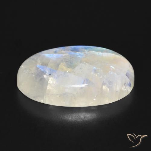 19.59克拉天然彩虹月长石，椭圆形，半透明