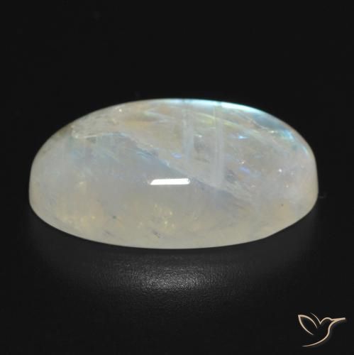 11.54克拉天然彩虹月长石，椭圆形，半透明