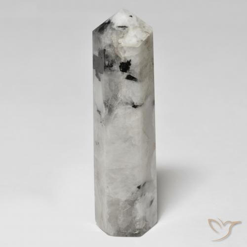 45.68ct 天然 白配黑 彩虹月长石, 花式切割, 不透明