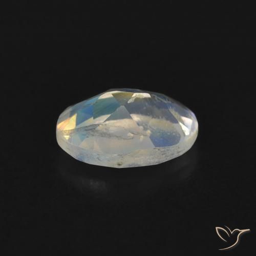 0.72克拉天然彩虹月长石，椭圆形，透明
