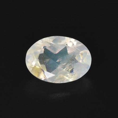 0.76ct 天然 蓝白色 彩虹月长石, 椭圆形, 透明
