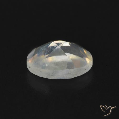 0.76克拉天然彩虹月长石，椭圆形，透明