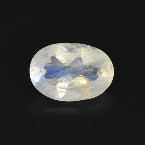 0.68ct 天然 蓝白色 彩虹月长石, 椭圆形, 透明