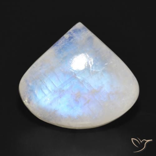 16.52ct 天然 蓝白色 彩虹月长石, 梨形, 半透明